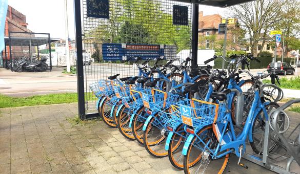 Voortaan ook Blue-bikes aan het station van Wijgmaal
