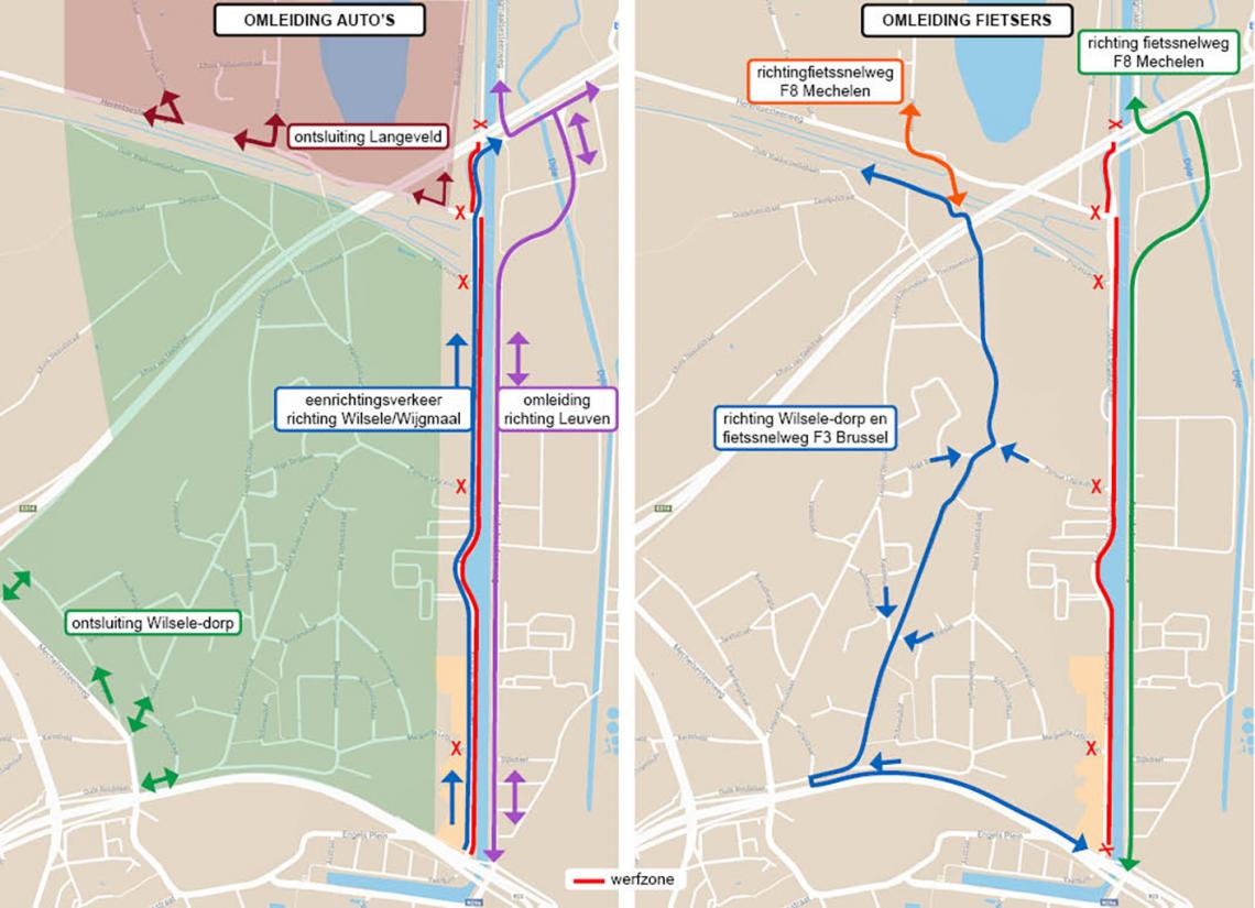 Omleiding fase 1 Kolonel Begaultlaan (bron: leuven.be) BRON: leuven.be