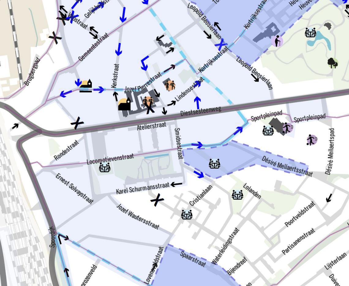 Kaart omgeving Centrale Werkplaatsen