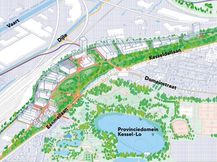 Visieschets van het wetenschapspark